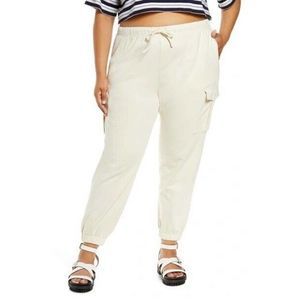 NORDSTROM BP CREAM CARGO STYLE SWEATPANTS WOMENS SIZE LARGE